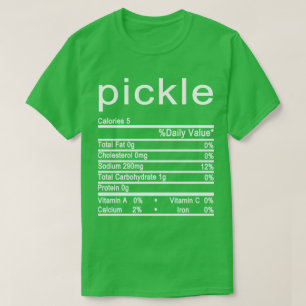 T-shirt étiquette de la valeur nutritive