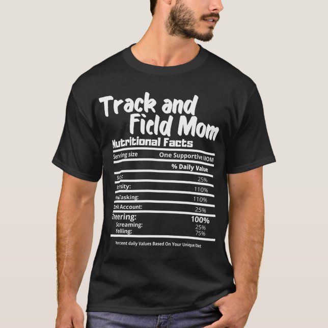 T-shirt Étiquette de la valeur nutritive de la mère de pis (Devant)