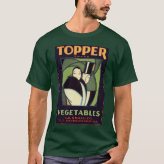T-shirt Étiquette de légume vintage Topper, Art Déco Roman