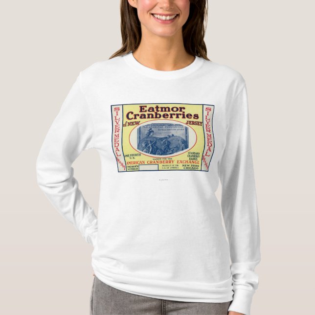 T-shirt Étiquette de marque de canneberges d'Eatmor de (Devant)