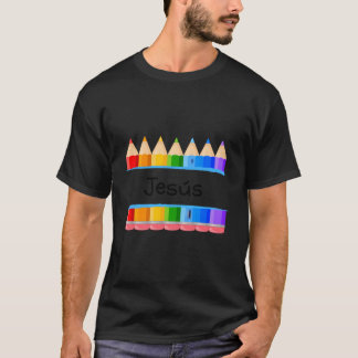 T-shirt Étiquette de maternelle de l'élève de l'école Jésu