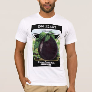 T-shirt Étiquette de paquet de graine d'aubergine