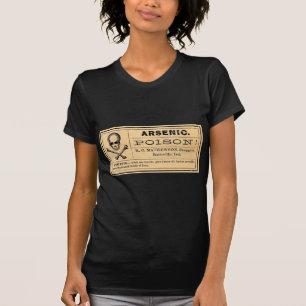 T-shirt Étiquette de poison de l'arsenic dans les os croi