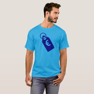 T-shirt Étiquette de prix bleue avec symbole Euro
