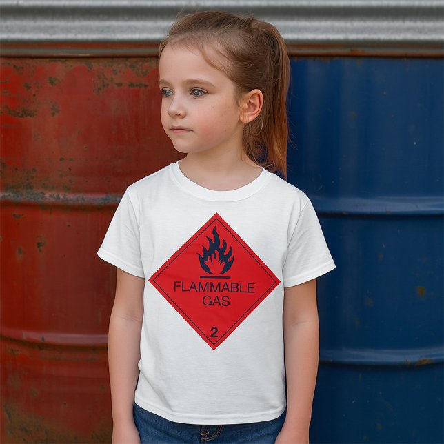 T-shirt Étiquette de sécurité pour gaz inflammable, pannea (Créateur téléchargé)