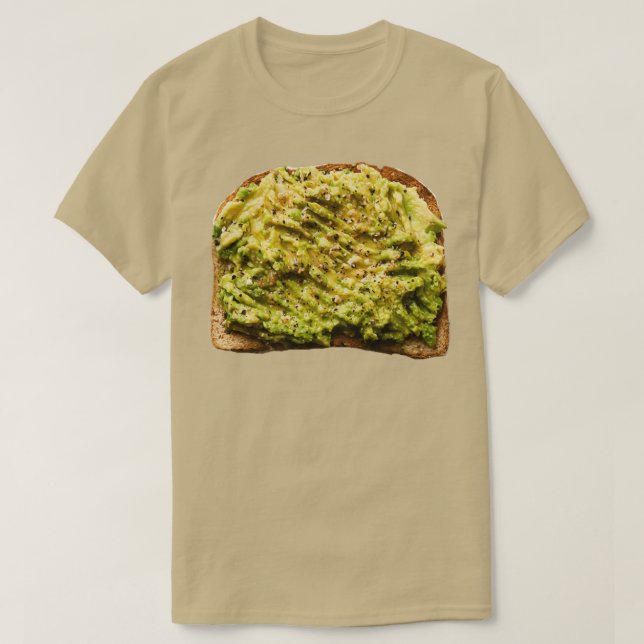 T-shirt étiquette de toast à l'avocat 1 (Design devant)
