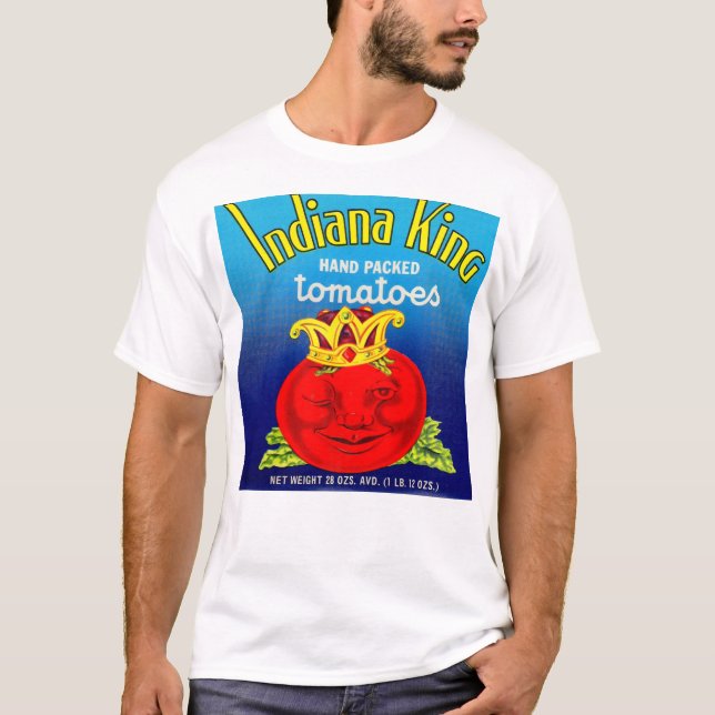 T-shirt Étiquette de tomates Indiana King (Devant)