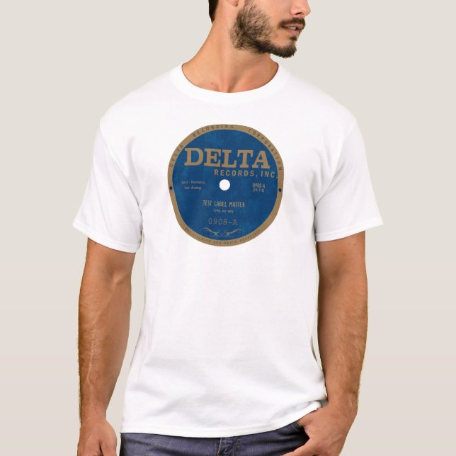 T-shirt Étiquette Delta Enregistrements (Devant)