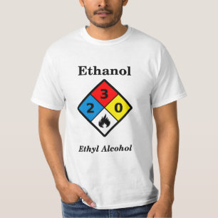 T-shirt Étiquette des fiches signalétiques d'éthanol