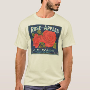 T-shirt Étiquette du taux Vintage des pommes de marque Ro