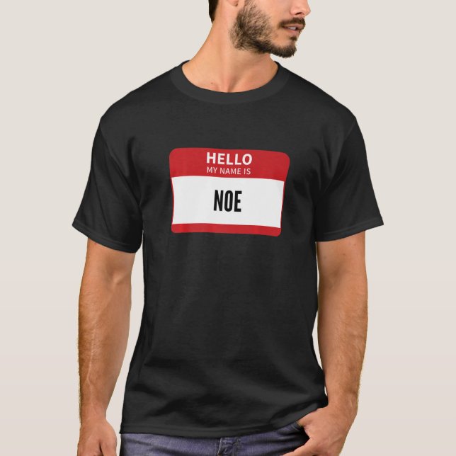 T-shirt Étiquette Nom Bonjour Mon nom est un (Devant)