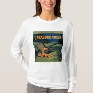 T-shirt Étiquette orange de coffre au trésor (version de