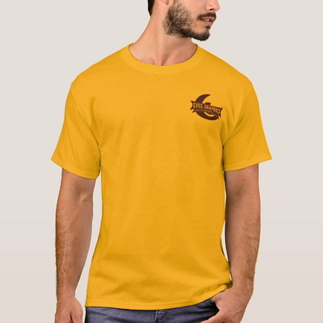 T-shirt Étiquette T de graphiques des veilles (Devant)