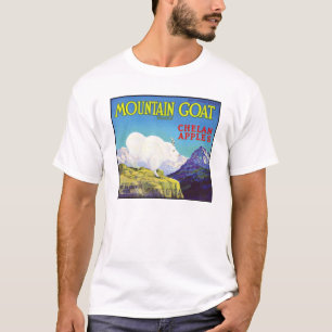 T-shirt Étiquette vintage de caisse de pommes de chèvre