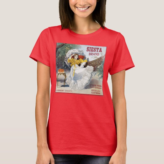 T-shirt "Étiquette Vintage de fruits" (Devant)