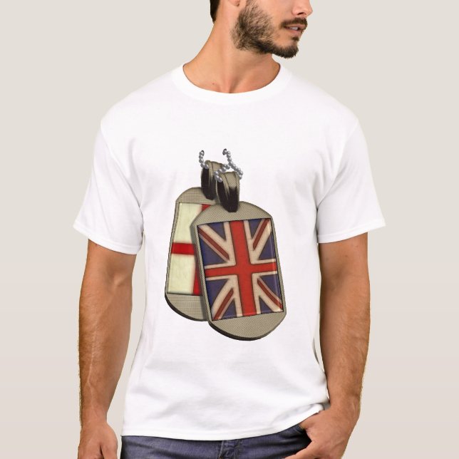 T-shirt Étiquettes de chien anglaises drôles (Devant)