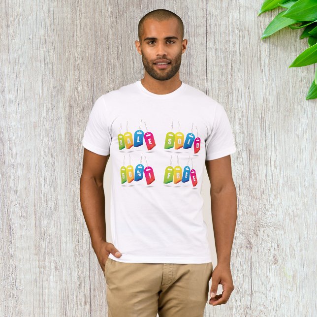T-shirt Étiquettes de vente colorées (Créateur téléchargé)