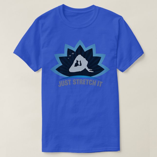 T-shirt Étirez juste en forme de Lotus Pose d'étirement (Design devant)