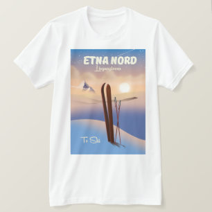 T-shirt Etna Nord Linguaglossa Affiche de ski