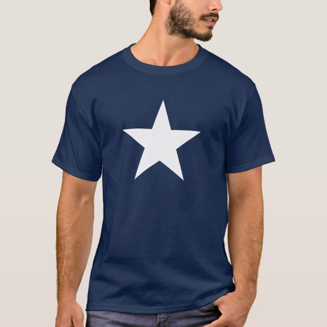 T-shirt Étoile blanche patriotique (Devant)