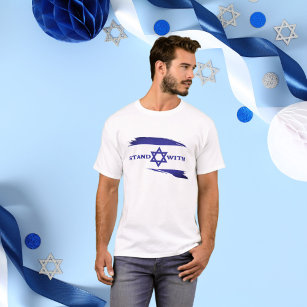 T-shirt Etoile bleue de David Drapeau israélien, Stand ave