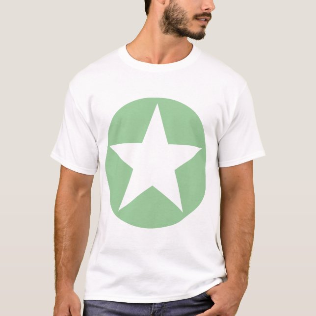 T-shirt Etoile cerclée - Vert défraîchi (Devant)