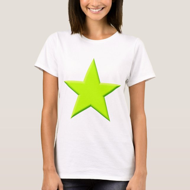 T-shirt Étoile - Chartreuse (Devant)