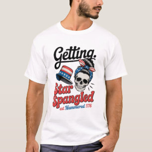 T-shirt Étoile crâne martelé