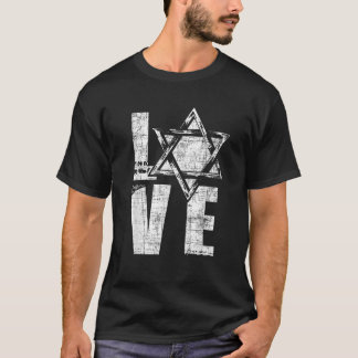 T-shirt Étoile D'Amour De David Juif Judaïsme Israélites H