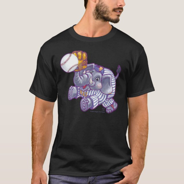 T-shirt Étoile de baseball éléphant (Devant)