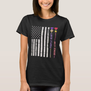 T-shirt Étoile de bronze Médaille du Cœur Pourpre Décerné