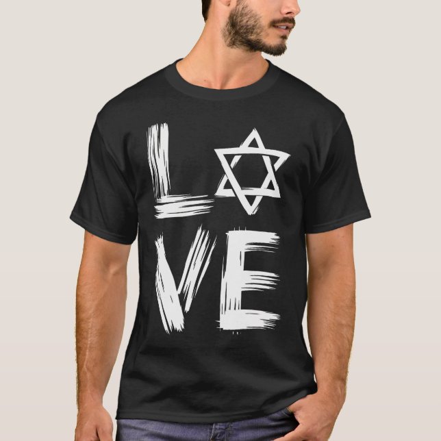 T-shirt Étoile de David amour juive (Devant)