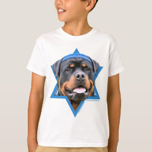 T-shirt Étoile de David de Hanoukka - rottweiler