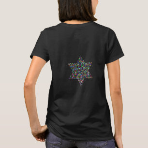 T-shirt Étoile de David faite avec des pierres précieuses