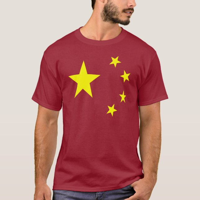 T-shirt Étoile de drapeau de la Chine (Devant)