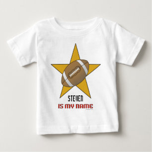 T-shirt étoile de football personnalisé pour bébé
