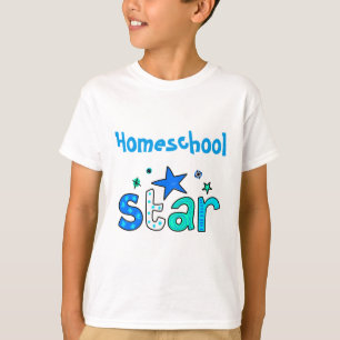 T-shirt Étoile de l'école à la maison bleu clair