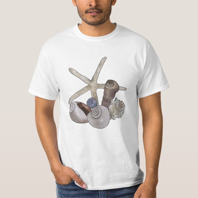 T-shirt Étoile de mer à la plage (Devant)