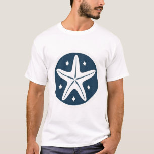 T-shirt Étoile de mer avec des étoiles blanches