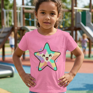 T-shirt Étoile de mer bébé kawaii souriante avec des bulle