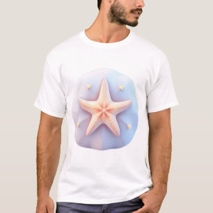 T-shirt Étoile de mer sur une pierre de forme unique