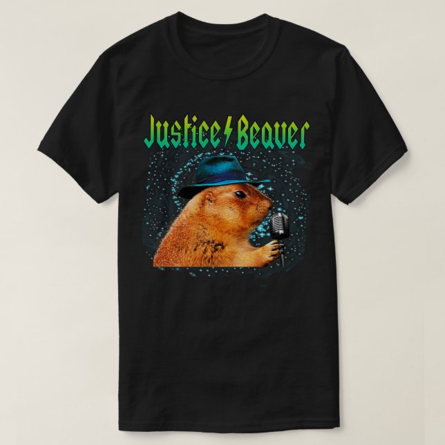 T-shirt Étoile de musique de Justice Beaver (Design devant)