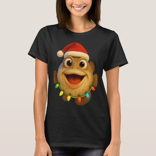 T-shirt Étoile de Noël Poisson (Devant)