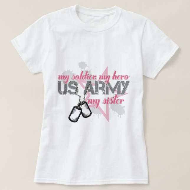 T-shirt Étoile de soeur d'armée (Design devant)