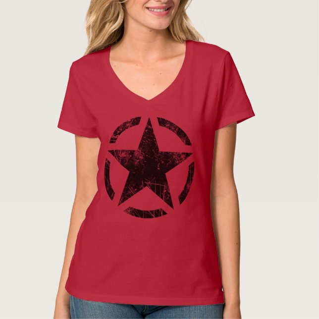 T-shirt Étoile - Décor Vintage (Devant)