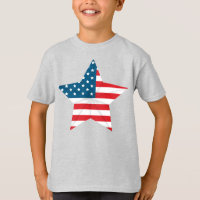 Étoile du drapeau T-shirt-patriotique pour enfants