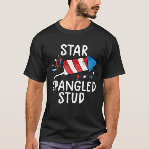 T-shirt Étoile Écrasée Stud T Drôle 4 juillet S Pour Les E