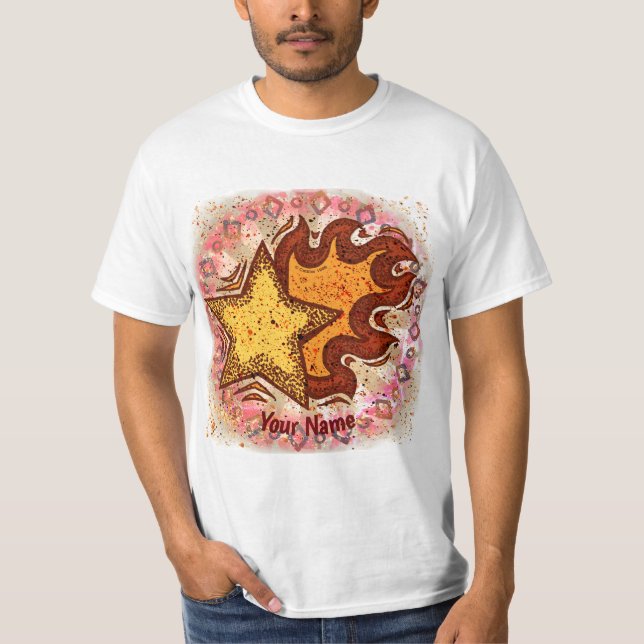 T-shirt étoile flamboyante (Devant)