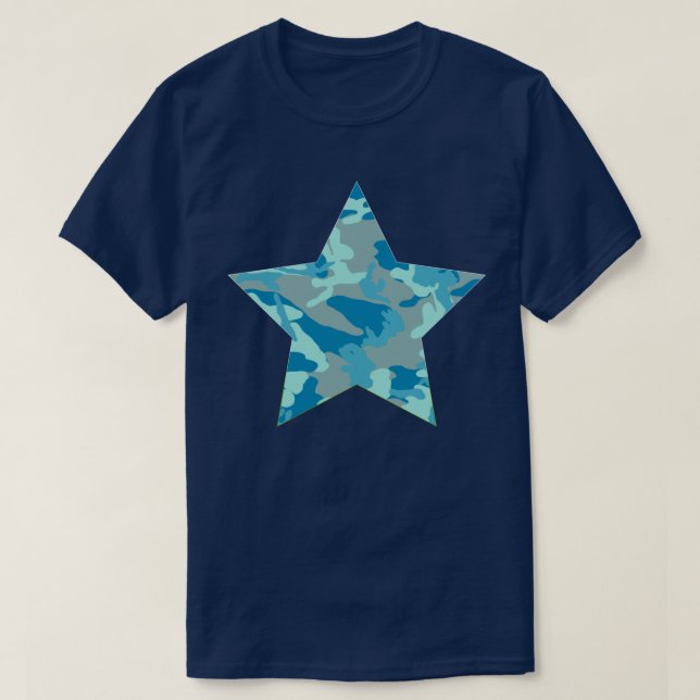 T-shirt Étoile Motif de la caméra BlueBlast (Design devant)