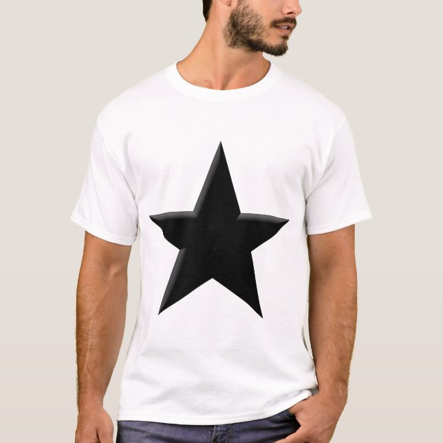 T-shirt Étoile - Noir (Devant)